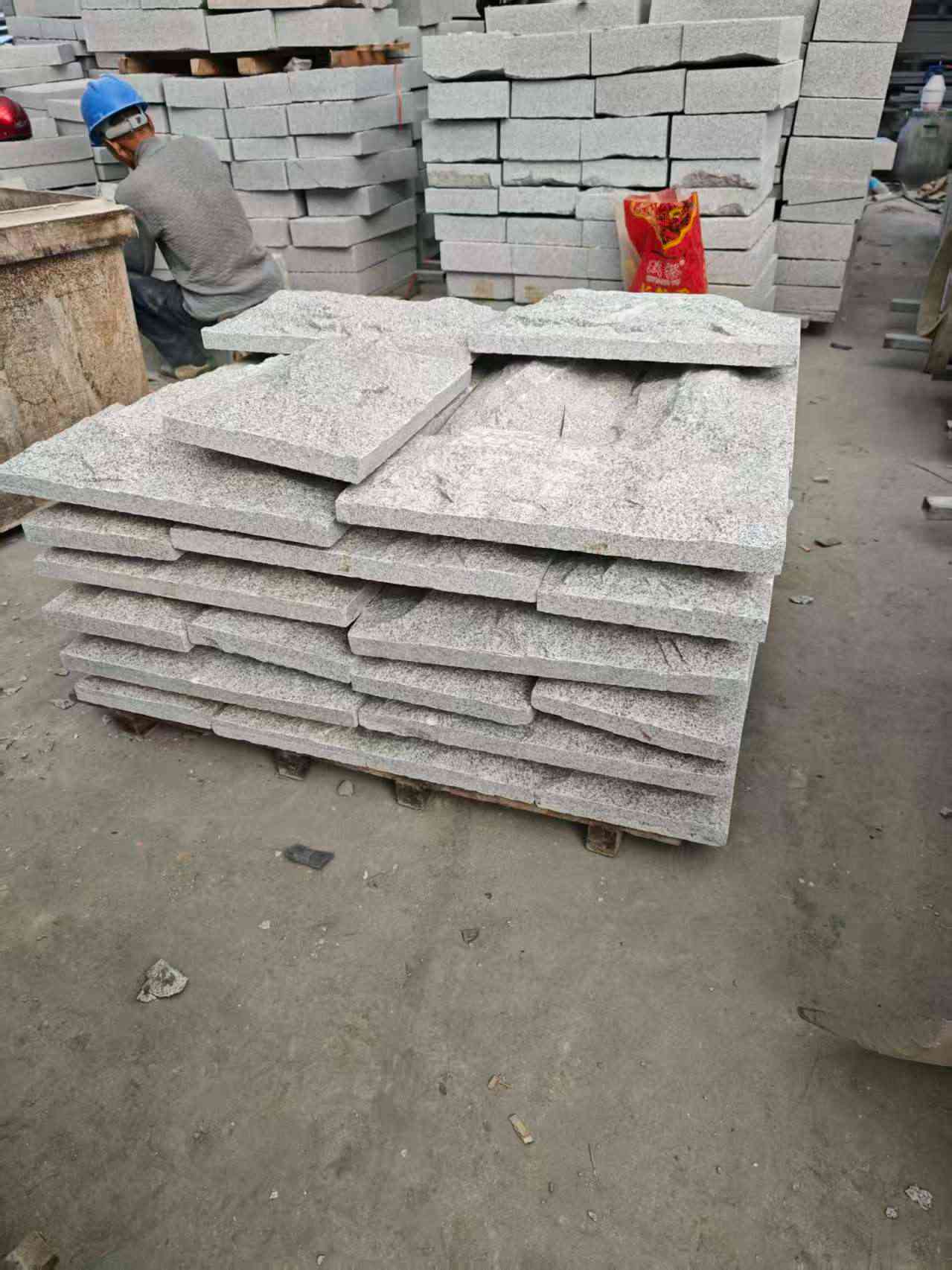 武汉芝麻白蘑菇石，自然面